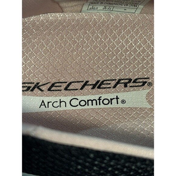 Skechers Arch Comfort Shoes Womens  10 Black Pink Slip On  Sneakers - Picture 4 of 6